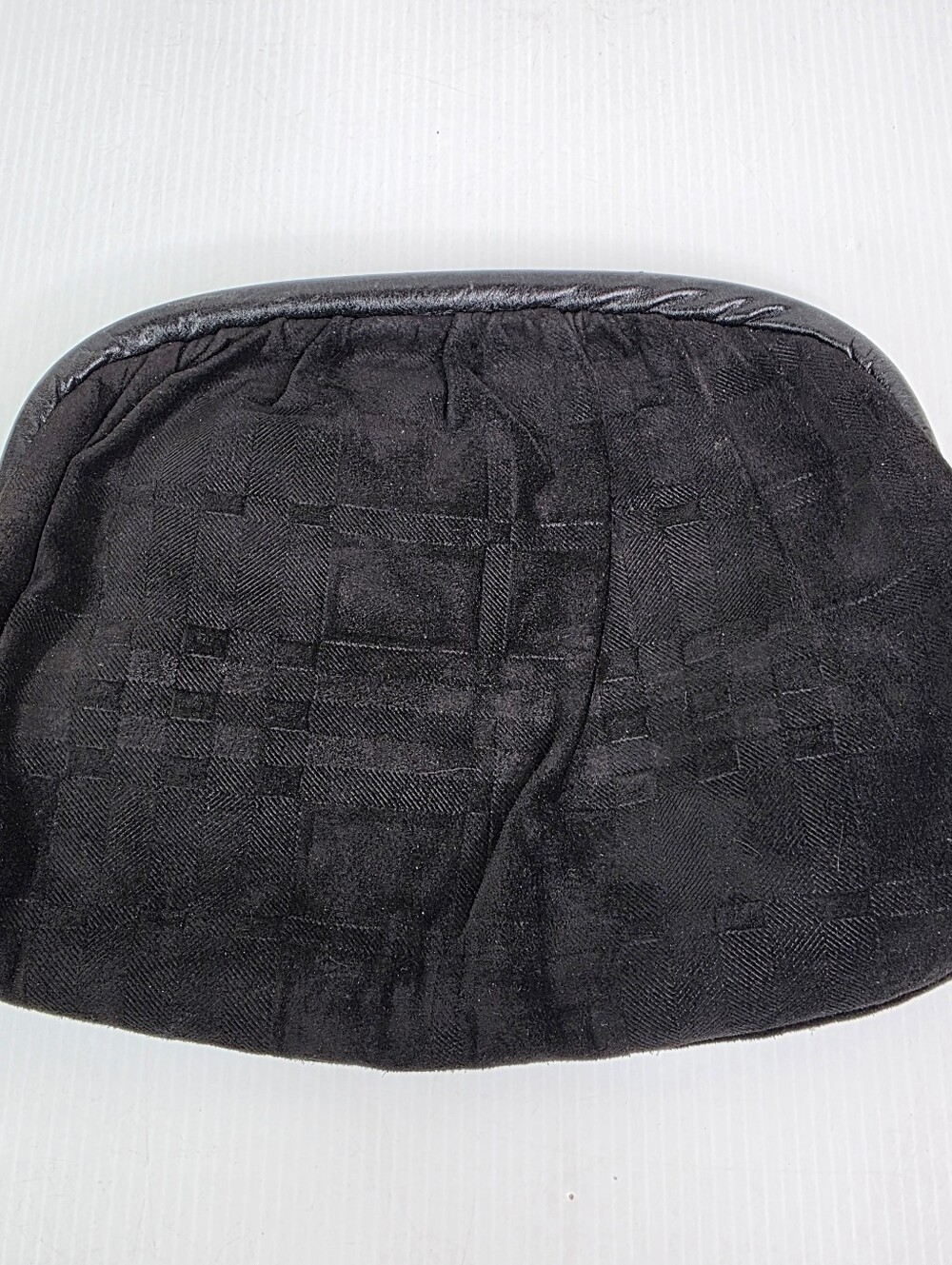Black Women's Suede Clutch Bag Beth Springer Vintage USA
